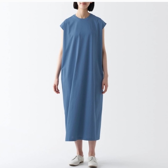 Muji Dresses & Skirts - MIJI Navy Indigo Hemp Maxi Dress